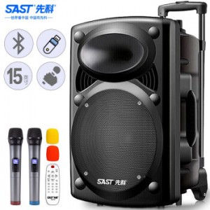 先科（SAST）A90-15英寸大功率重低音广场舞音响 
移动户外蓝牙拉杆音箱