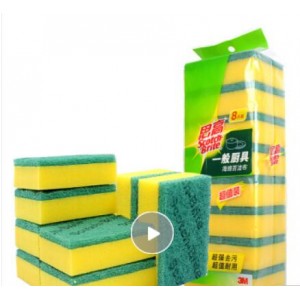 3M思高 海绵百洁布 95*65*30mm 聚酯纤维 8只/包