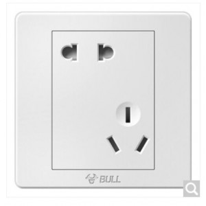 公牛(BULL) G07Z223A  G07系列 10A斜五孔插座 86型面板白色 销售单位：个