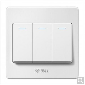 公牛(BULL)G07K412C G07系列 四开双控开关 86型面板白色 销售单位：个