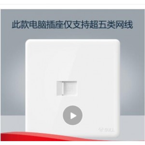 公牛(BULL)G28T102  G07系列 一位电脑插座 86型面板白色 销售单位：个