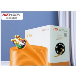 海康威视六类网线 工程级无氧铜箱线 千兆高速网络非屏蔽双绞线 千兆布线工程监控办公305米/箱，销售单位：箱