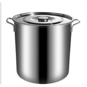 锈钢汤桶加厚双耳带盖汤锅食堂大容量多用储水桶煮锅