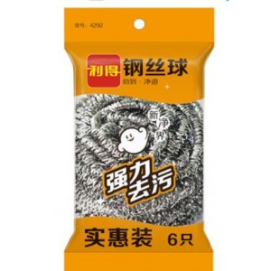 利得钢丝球 4292  6只装