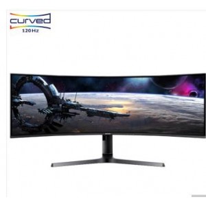 三星(SAMSUNG)玄龙骑士 48.9英寸带鱼屏 144Hz刷新曲面 HDR600 量子点 爱眼 电竞显示器 (C49HG90DMC)