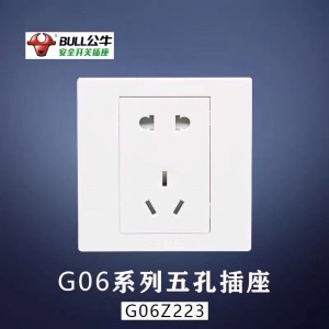 公牛 10A 五孔面板