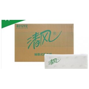 清风 B312YZ商务100抽面巾纸双层 96包/箱（单位：箱）