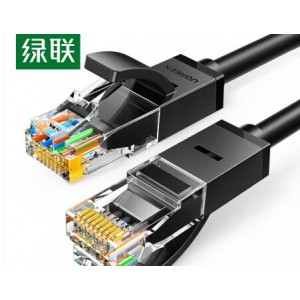 六类纯铜网线 成型款 圆线 黑色 1.5米，销售单位：根