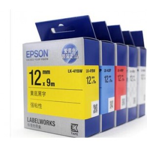 爱普生（EPSON）LK-4LBP 标签机色带 12mm 蓝底黑字(LW-K400L/LW-600P/LW-700/LW-1000P/LW-Z700)