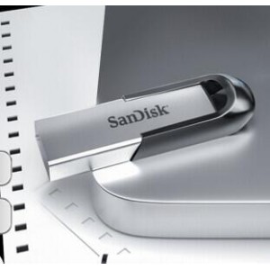 闪迪(SanDisk)32GB USB3.0 U盘 CZ73酷铄 银色 读速150MB/s 金属外壳 内含安全加密软件，定制LOGO