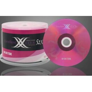 铼德 X系列粉龙 CD-R 700M DVD空白光刻录盘光盘dvd刻录盘50片桶装，销售单位：桶