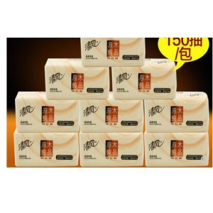 清风 BR38A6 双层10连包原木纯品150抽面巾纸餐巾纸，销售单位：箱