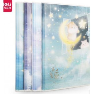 得力(deli)4本32K96张追星鼠系列学生胶套本套装 软抄本记事本日记本笔记本子文具 T3296