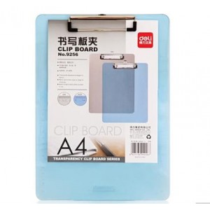 得力p9256灰色透明板夹