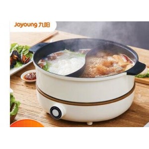 九阳（Joyoung） 鸳鸯锅电火锅家用IH电磁加热涮肉分体式火锅锅插电4.5L大容量C21-HG3 HG3 白色，销售单位：套