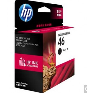 惠普(HP) CZ637AA 46黑色墨盒，销售单位：只