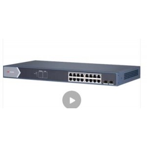 海康威视POE交换机4 5 8 9 16 24 口千兆 安防监控全千兆交换机网线供电 DS-3E0518SP-E[16口] (WHM)