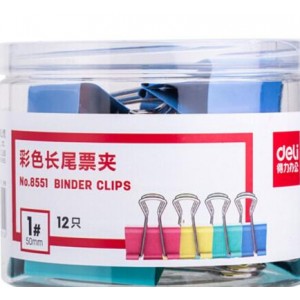 得力 1号长尾夹 销售单位：盒