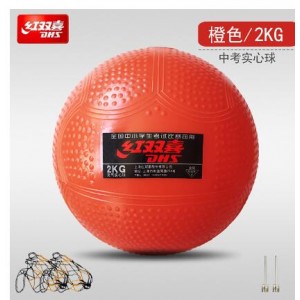 全国中小学生中考专用充气实心球投掷 专业训练球2kg 橡胶充气实心球 (中考专用)2K 2KG橙色（财政目录）