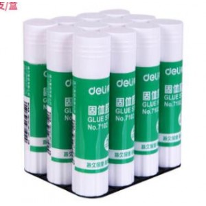 得力 7102 21克12支/盒 固体胶 盒