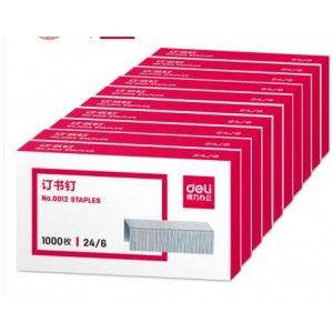 得力 0012 订书钉 12# 1000枚/盒 10盒/条