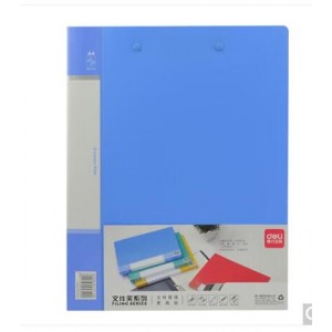 得力 5342 A4文件夹 双强力夹 蓝 12只/箱