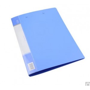 得力 5341 A4文件夹 单强力夹 蓝 12只/箱