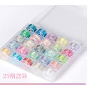 25格盒装 幻彩色3股线/线径约0.3mm/长约18m/卷