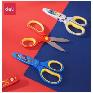 得力68353DC剪刀幼儿园安全手工DIY学生文具办公用品  件
