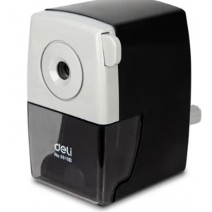 得力  0610B 黑白经典学生手摇削笔机：个