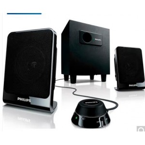 飞利浦(PHILIPS)SPA13122.1声道线控多媒体音箱黑色 SPA1312