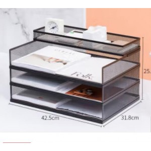 得力 8264/A3-5 A3竖向5层金属文件收纳架 个