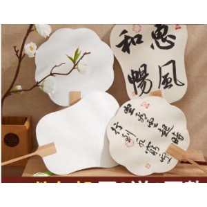 六品堂 团扇-仿古色 古风扇面宣纸中国风团扇纸空白绘画扇子手绘儿童diy书法国画团扇国风