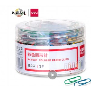 得力(deli) 彩色回形针 销售单位：盒