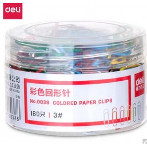 得力 0038-D   回形针  160枚/盒