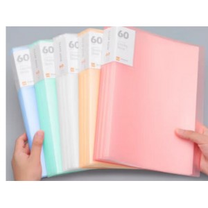 得力 5个装糖果色文件夹透明插页资料册（单位：套）