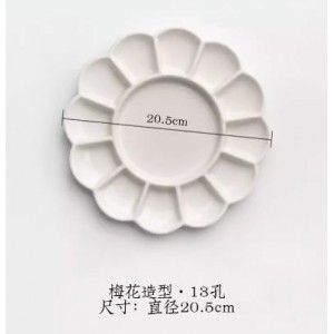品牌： 善琏湖笔  型号：13格  产品：调色盘 销售单位：个