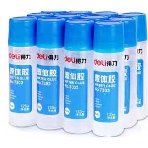 得力 液体胶水 7303 PVAL 125ml 40*40*143mm（单位：瓶)