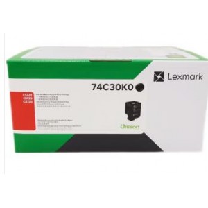 利盟（Lexmark）74C30K0 黑色碳粉盒   单位：盒