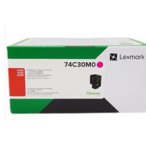 利盟（Lexmark） 74C30M0 红色碳粉盒   单位：盒
