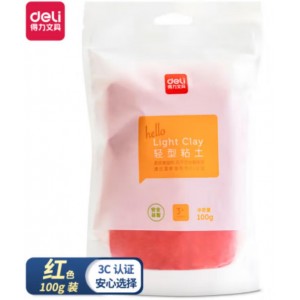 得力(deli) 大包装超轻粘土 100g  67841  红