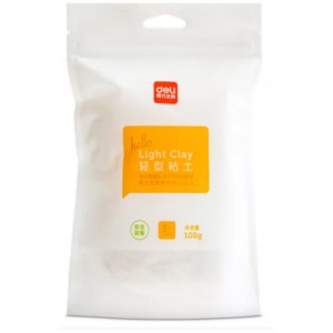 得力(deli) 大包装超轻粘土 100g  67841  白