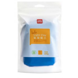 得力(deli) 大包装超轻粘土 100g  67841  蓝