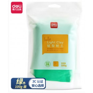 得力(deli) 大包装超轻粘土 100g  67841  绿
