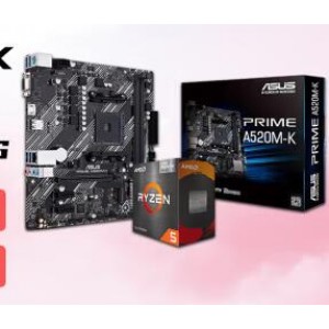 AMD 锐龙R5 5600G 搭华硕 A520M-K CPU主板套装 销售单位：块