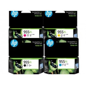 惠普955XL原装墨盒HP Officejet Pro 7740 7730 7720打印机打印头 955XL四色原装墨盒套装