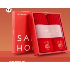 三利龙年毛巾两件套礼盒（单位：套）