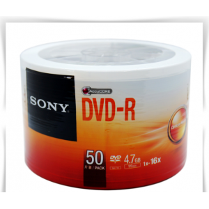 索尼 DVD 空白刻录光盘16X DVD+R 50片桶装
