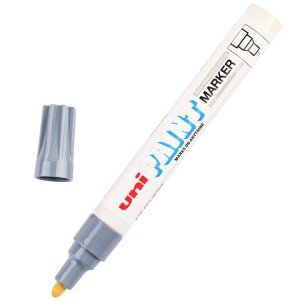 三菱（Uni） PX-20 漆油笔 中字记号笔（可用于汽车补漆）2.2-2.8mm颜色：银色