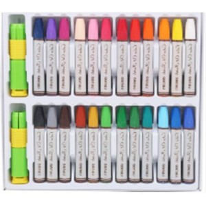 得力 72052 油画棒24色环保安全学生儿童文具绘画用品